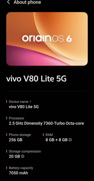 Vivo V80 Lite 5G