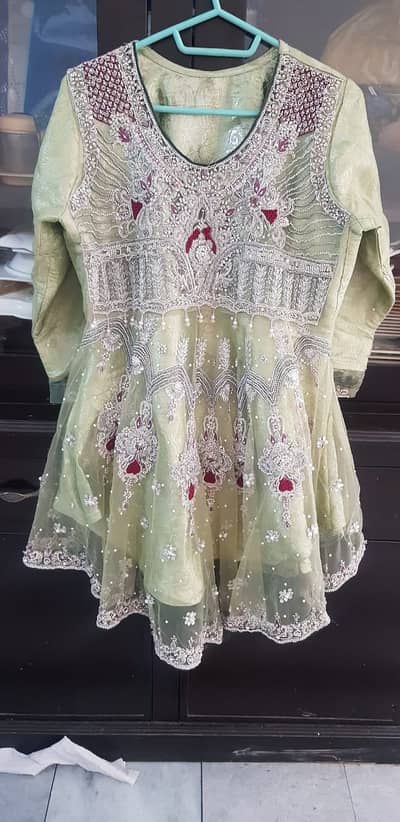 Beautiful Mint Green Dabka Embroidered 3-Piece Formal Dress