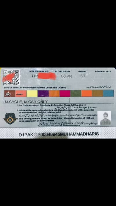 Licensed Driver Available for Islamabad