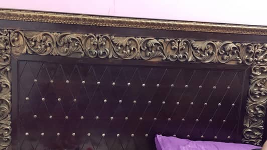 urgent sale wood double bed