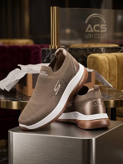 Premium ACS Fashion Black Sneakers – Stylish & Comfortable