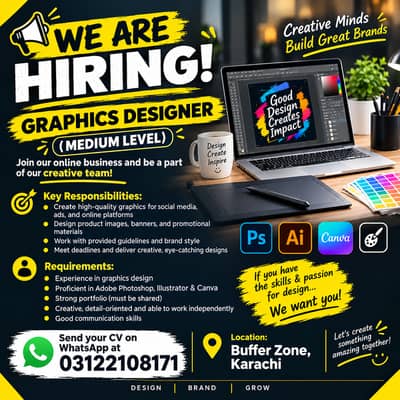 WE ARE HIRING Social Media Sales Executive | GRAPHICS DESIGNER