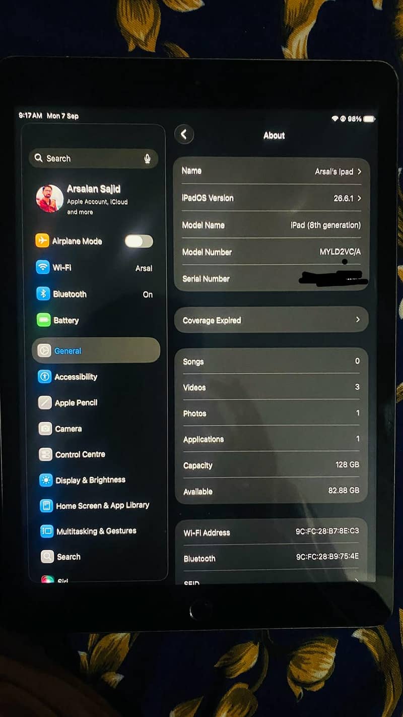 Ipad 8 Generation 128GB 1