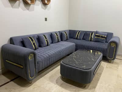 L shape sofa set