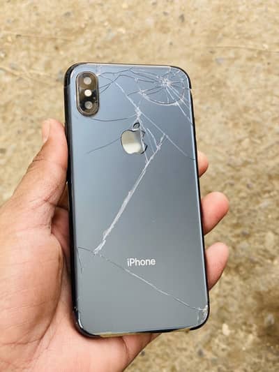 Apple iPhone XS non pta back glass crack battery service but all orgnl