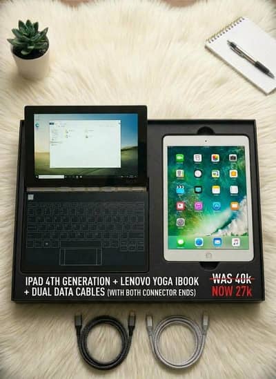 Budget Student & Office Package: Lenovo Yoga Book + iPad + Dual