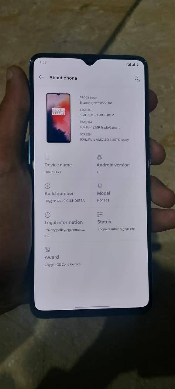 One Plus 7T 8