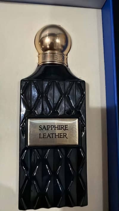 Ibraq sapphire leather and blue diamond aqua