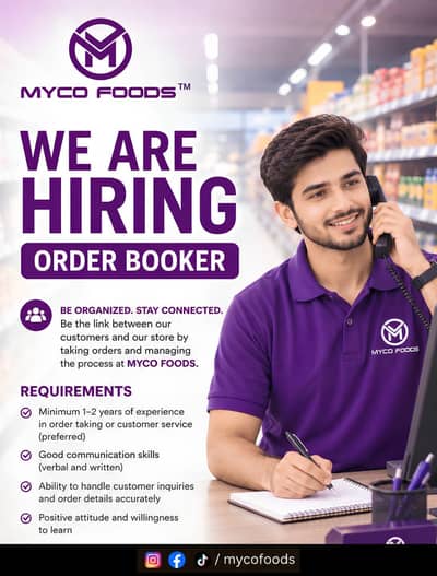 Job available for order booker