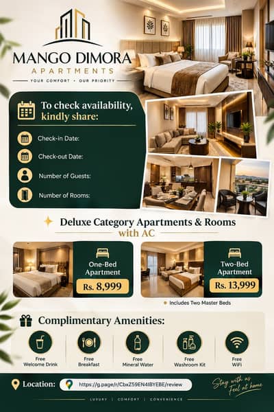 Luxury Apartments for Daily, Weekly & Monthly Rent – Mango Dimora