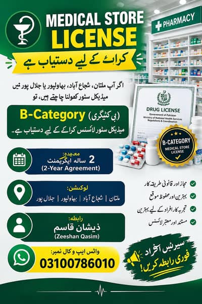 B category available for rent medical store