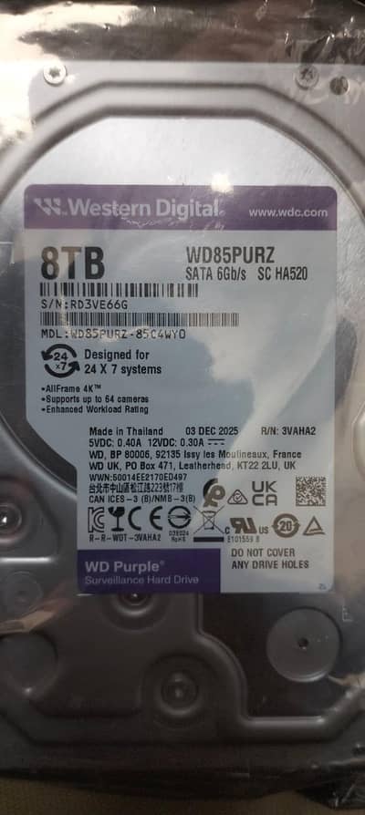 8TB Hard drive urgent sale-Sealed Pack(New)