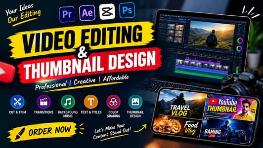 video editing thumbnail designing for every platform