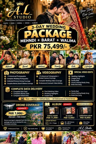 Wedding Photography & Videography Package | A. L Studio