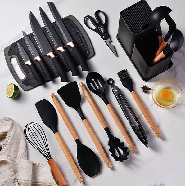 19 Pcs Silicone Cooking Kitchen Utensils Set
