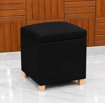 Set of 4 Black Velvet Stools – Elegant & Stylish