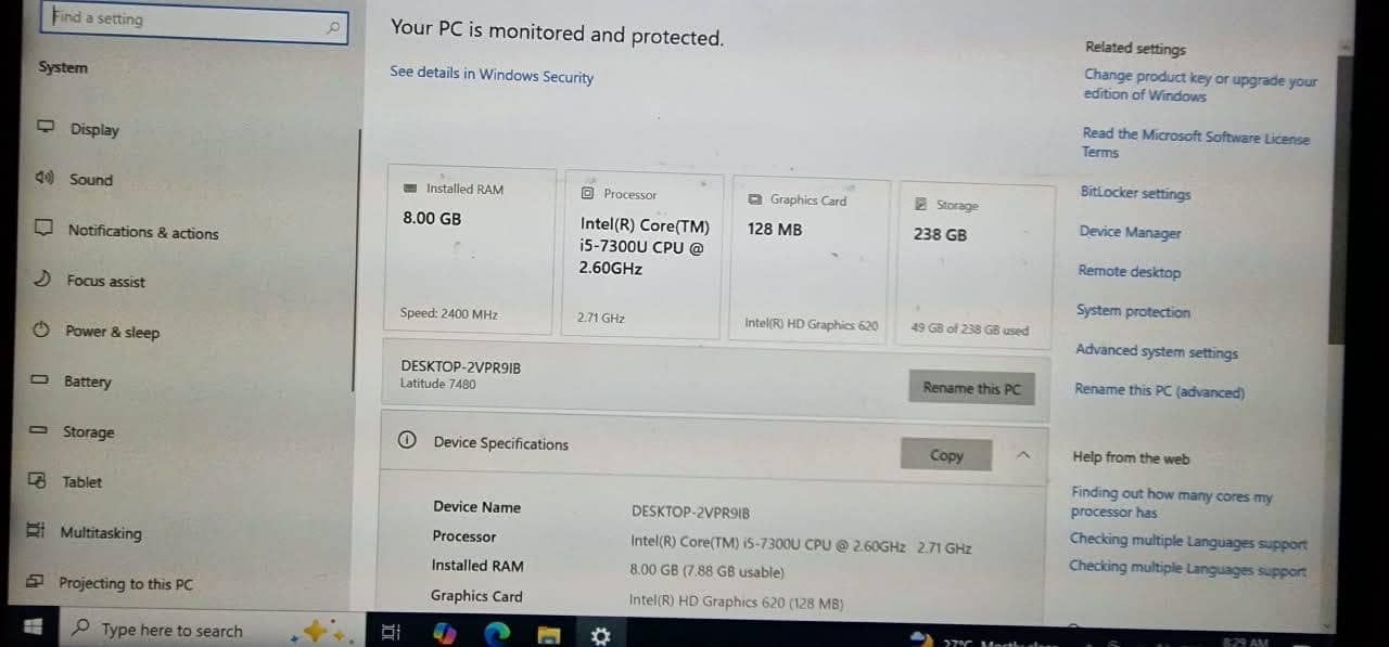 core i5 vpro 7thgen 3