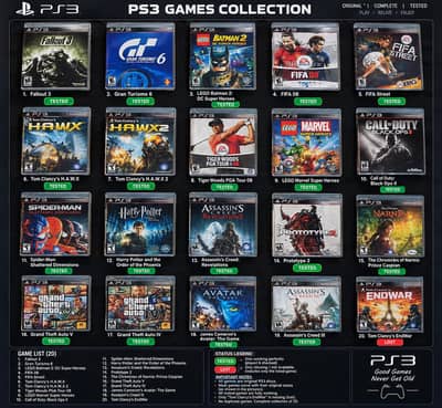ps3 gaming collection-21 original games 100% uk import