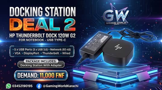 Docking Station Deals HP Thunderbolt Dock 120W G2 with Audio Dell K16A
