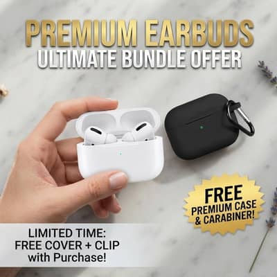 Pro 2 Wireless Earbuds with Protective Silicon Cover & Keychain Clip