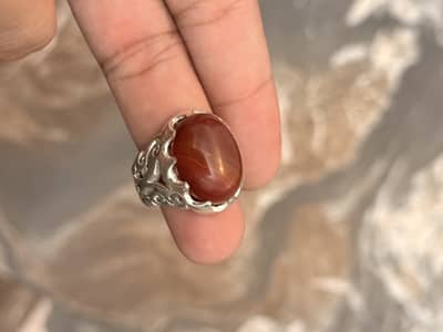 Brown hakik 925k silver Ring