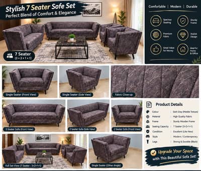 Stylish 7 Seater Sofa set