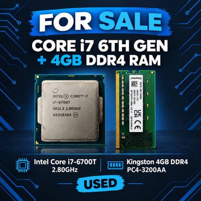 Intel Core i7 6th Gen + 4GB DDR4 RAM Urgent Sale