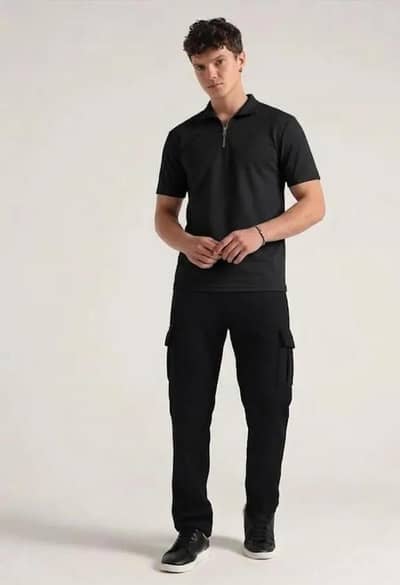 Black Men's polo tracksuit