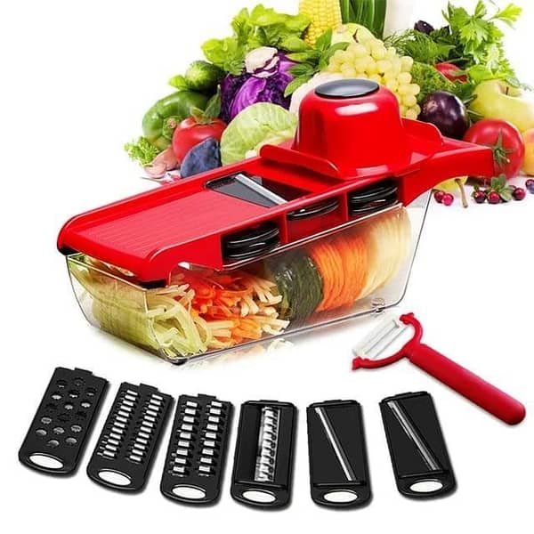 High Quality 10 In 1 Mandoline Slicer Vegetable Grater, Cutter with Stainless Steel Blades