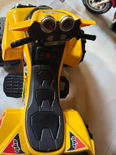 Kids Electric 4-Wheel Ride-On Bike – Yellow | Excellent Condition