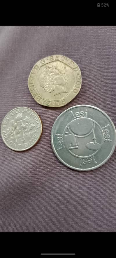 Foreign Coins Collection For Sale - Euro UK USA Lesotho - Kohat