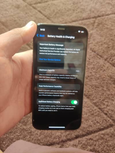 Apple iPhone 12 Pro face id off true tone on 79battery health