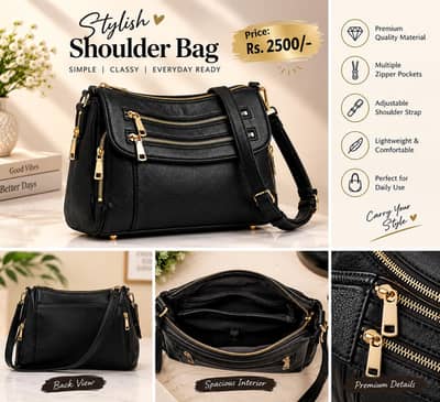 Stylish Ladies Shoulder Bag – Premium & Elegant | Rs. 2,500