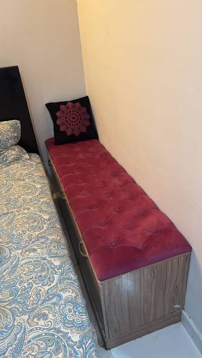 Customized Bench with cabinets