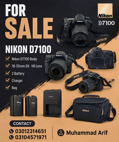 Nikon D7100 DSLR Camera + 18-55mm VR Lens | Complete Kit