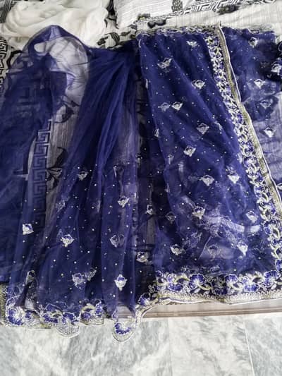 blue sari