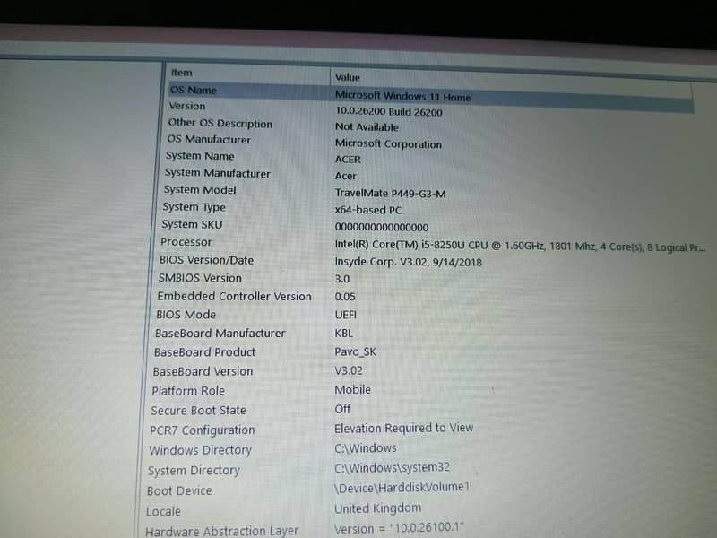 Acer i5 8th 2
