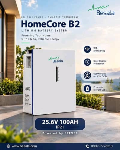 Besala 25.6V 100AH lithium battery