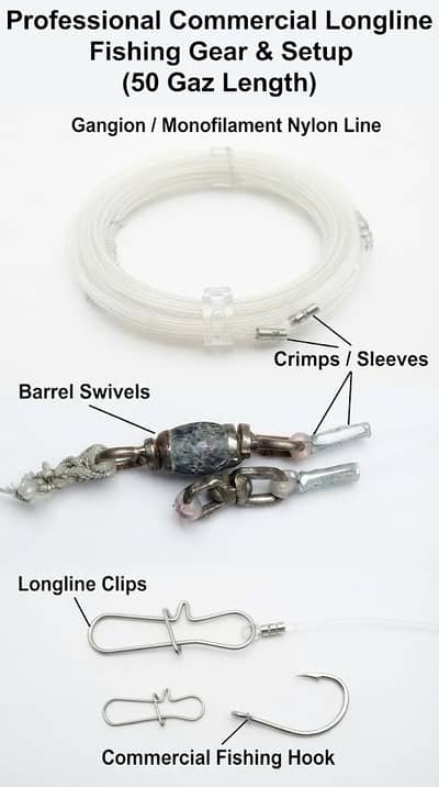 Professional Commercial Longline Fishing Gear - 50 Gaz