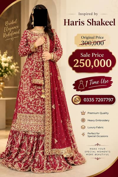 Ispired by Haris Shakeel Bridal Dress | Wedding Dress | Bridal Lehnga