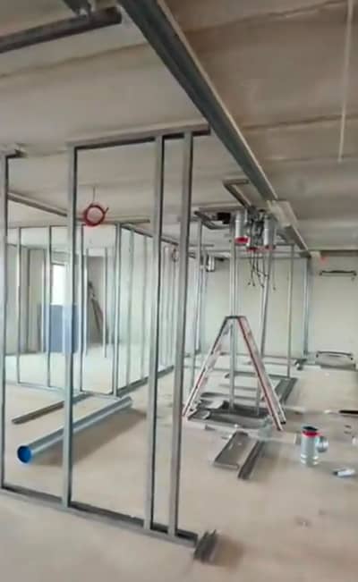 Office Renovation, Interior Design, Glass Partition, Gypsum Partition