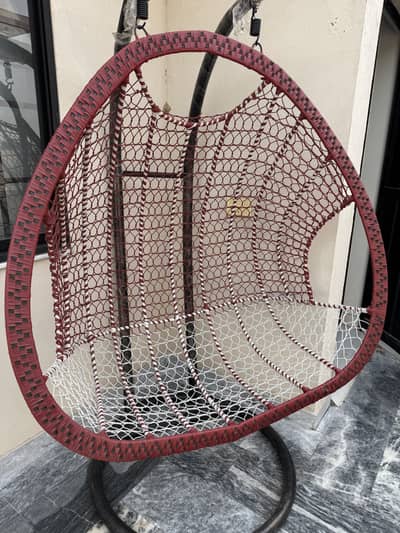 Double Seater Hanging Egg Swing Chair with Stand