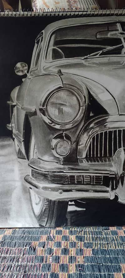 1951 Buick Eight (Super / Roadmaster) Charcoal Sketch