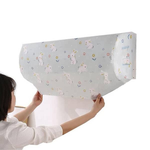 Decorative Split AC Indoor Unit Cover – Dustproof Air Conditioner Cover with Snowflake Pattern