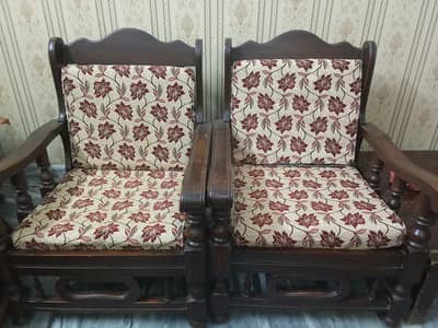 5 seater wooden sofa set