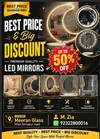Premium Glass Work | Glass Doors, Partitions & LED Mirrors | Best Pric