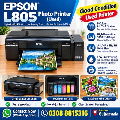 Epson l805 printer available for sale