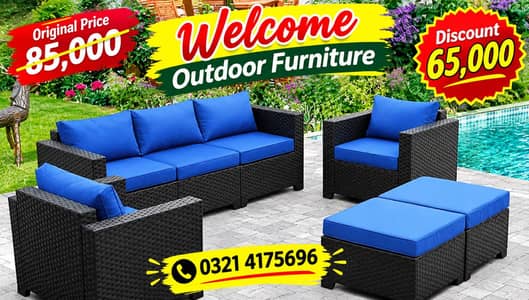 Garden outdoor furniture rattan sofa set upvc chairs table umbrella