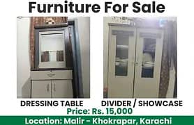 Dressing table and divider
