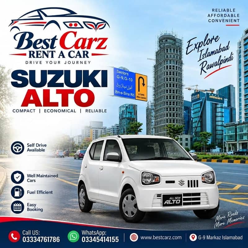self rent a car/ rent a car islamabad / alto , brv civic. Honda self ...
